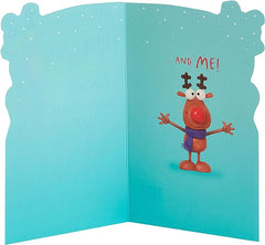 Christmas Card for Boyfriend - Funny Reindeer Christmas Card
