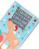 Teacher Christmas Card - to Teacher from Student Christmas Card - Christmas Card for Her - Christmer Card for Him - Happy Christmas Teacher