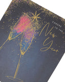 Cheers to the new year with the champagne design