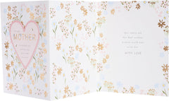Mother's Day Card for Mother | Card for Mum, Grandma, Wife | Her, Girls, Women | Flowers and Heart Design | With Envelope