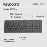 HP 150 Wired Mouse and Keyboard Combo | 1600 DPI | Ergonomically Designed and Quiet Performance