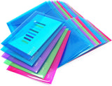 Rapesco Eco Popper Wallet, A5 - Transparent Assorted Colours (Pack 25)