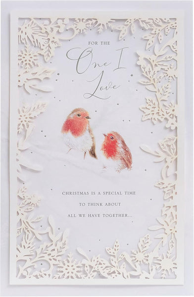 UK Greetings Christmas Card for The One I Love - Intricate Design