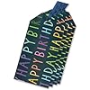 Glick Luxury Gift Tags, Pack of 4 Navy Happy Birthday Gift Tags, Navy Gift Tags x 4, Multipack, Blue/Multicoloured