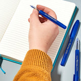 Curve Blue Ballpoint Pens - Pack of 10 | Smooth Writing Pens for School & Office