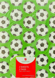 Football Design Wrapping Paper 2 Sheets & 2 Tags