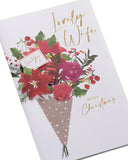 UK Greetings Christmas Card for Wife - Bouquet Design