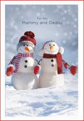  UK Greetings Mammy and Daddy Christmas Card - for You, Mammy an Daddy - Snowmen