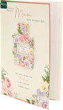 Mother's Day Card With Envelope - Pretty Perfume Design, White, 194x295mm