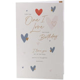 UK Greetings Birthday Card for The One I Love - Heartfelt & Hearts Design