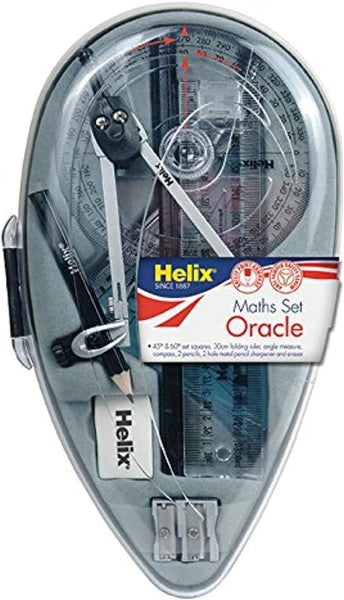 Helix Compact Essential Oracle Maths Set | Complete Geometry Kit for School & Exams