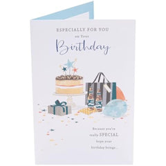 Gifts & Cake Design Birthday Card