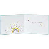 Floral Rainbow Design Into The Meadow Birthday Wishes Card