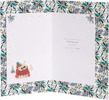 Boofle Embellished Daughter & Her Boyfriend Cuddly Cute Christmas Greeting Card