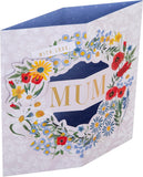 Pop-Up 3D Flower Wreath Design Mum Mother’s Day Card – Elegant & Vibrant Greeting