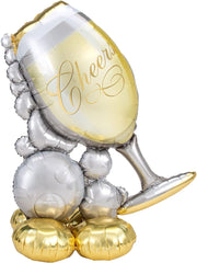 Bubbly Wine Glasses Foil Balloon