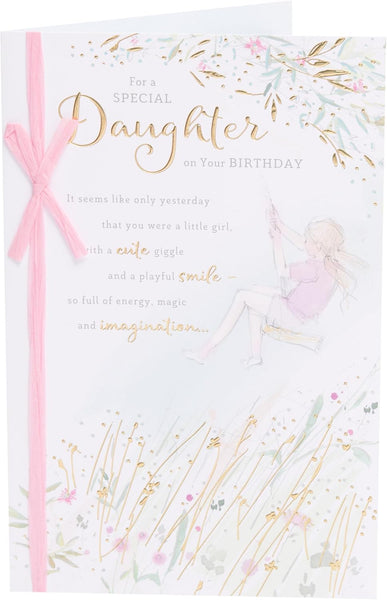 Lovely Daughter Birthday Card | Heartfelt, Sentimental Design for Girls & Women | With Envelope | 155 x 235 mm
