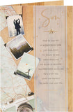 Birthday Card for Son with Envelope - Cute Design with Photographic Montage