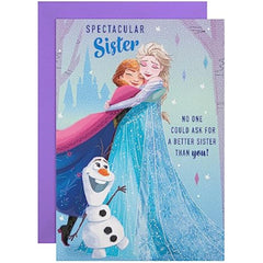 Disney Frozen Sister Birthday Card