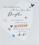 Father's Day Card For Dad From Daughter With Envelope - Lovely Design