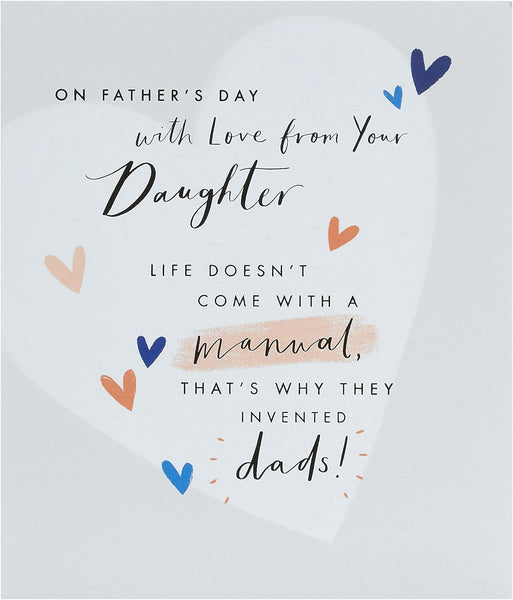 Father's Day Card For Dad From Daughter With Envelope - Lovely Design