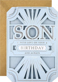 Birthday Card for Son from Hallmark - Classic Laser Cut 3D Design