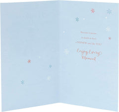 Christmas Card for Nephew Traditional Snowman Design