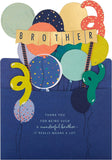 3D Birthday Card for Brother – Colourful Balloons & Bunting Design
