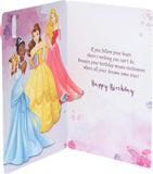 Disney Princess Belle, Aurora & Tiana Birthday Card