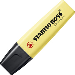Highlighter - STABILO BOSS ORIGINAL Pastel - milky yellow (Pack of 3)