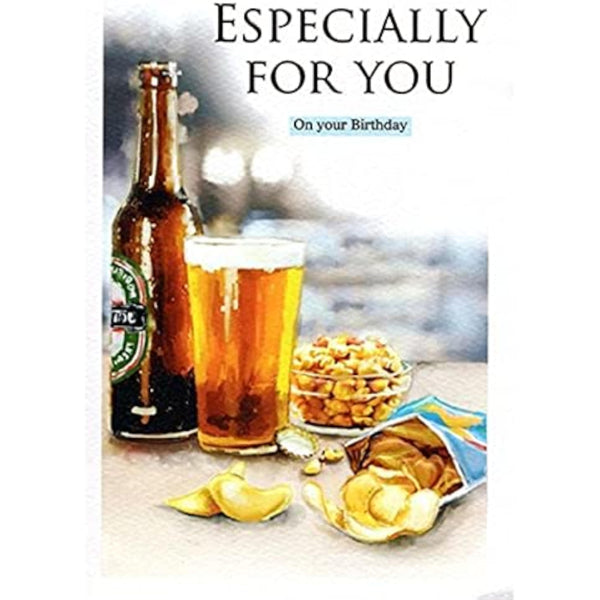 Ltd Open Birthday Card Essence Range - Beer