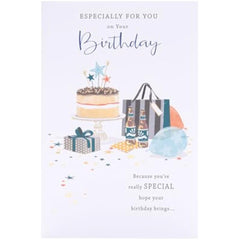 Gifts & Cake Design Birthday Card