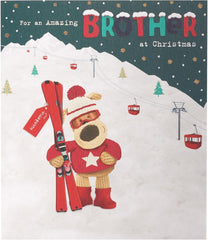 Boofle For An Amazing Brother Cute Christmas Greeting Card