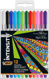 Bic Intensity Medium Felt-Tip Pens, Medium Tip, Box of 12