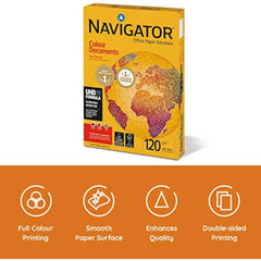 Navigator Colour Documents Whie A4 120gsm 250 Sheets (Pack of 2)