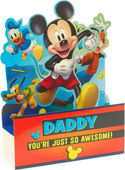 Disney 3D Pop Up Mickey Mouse Daddy Birthday Card