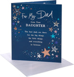 UK Greetings | Birthday Card for Dad from Daughter Starry Design