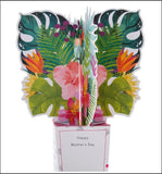 3D Tropical Flowers Pop-Up Mother’s Day Card – Vibrant & Stunning Floral Greeting