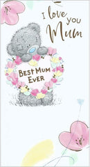 Bear Holding Heart Wreath