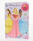 Disney Princess Belle, Aurora & Tiana Birthday Card
