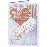 Birthday Card for Boyfriend with Envelope - Lovely Design with Lazer Cut Hearts and Balloons