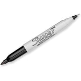 Sharpie Twin Tip Permanent Marker Pens - Black Ink - Pack of 3 - Fine & Ultra Fine Tips