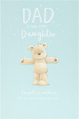 Adorable Teddy Father's Day Card For Dad From Daughter