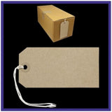 120mm x 60mm Brown Strung Tags (Pack of 100)