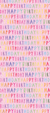 Glick Four Sheets of Luxury Pink Happy Birthday Tissue Paper for Gift Wrapping. Each Sheet When Opened 750 x 500 mm