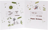 Owl Illustration and Sentimental Verse Birthday Card for Grandson