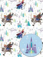 Disney Frozen 2 Sheets Of Gift Wrap And 2 Gift Tags