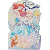 Disney Ariel & Flounder Design Daughter Birthday Card