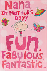 Bright Cartoon Design for Nana Mother's Day Card