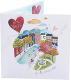 UK Greetings Valentine's Day Card For Wife - Cute Couple Scene Design